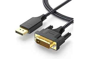 DTEEDCK DisplayPort to DVI Cable 3ft, DP Display Port to DVI Cable Adapter Male to Male Cord for Monitor Desktop Laptop Projector HDTV Compatible with Lenovo HP ASUS Dell...