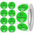 1 inch QC Approval Labels Green Inventory Quality Control Stickers for Warehouse Quality Control Check Tested Pass 1000pcs