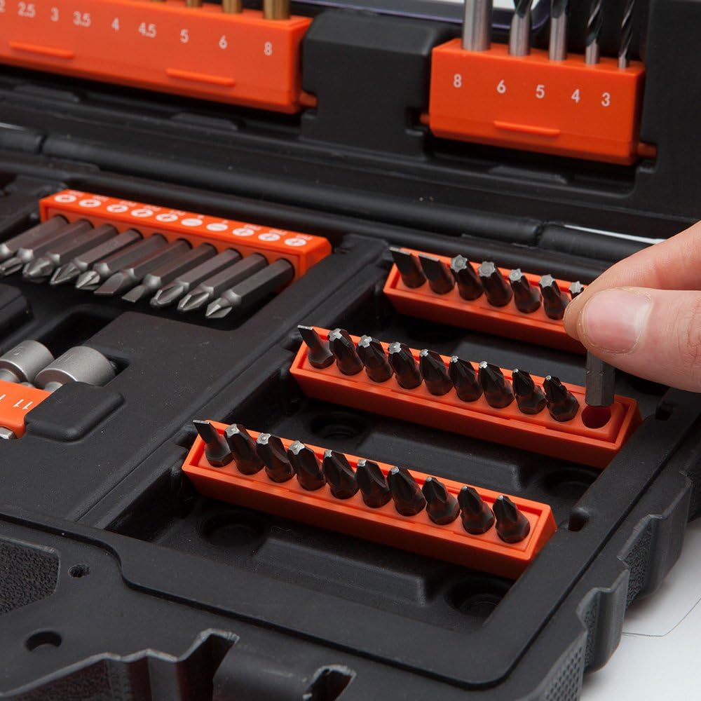 BLACK+DECKER A7231-XJ Easy Grip Drill Set - Black (76-Piece) - Image 4