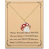 BNQL Mushroom Necklace Mushroom Gifts for Mushroom Lover Mushroom Jewelry Gifts Cute Mushroom Necklaces Pendant (Mushroom Necklace)