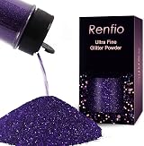 Renfio Ultra Fine Glitter Powder Violet 50g Resin Craft Flakes