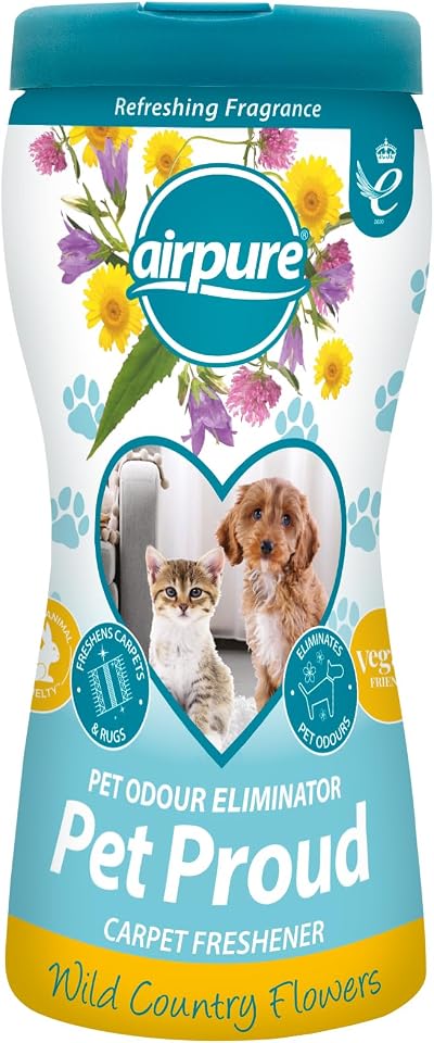 Airpure PET Proud Carpet Freshener Odour Eliminator Flowers White