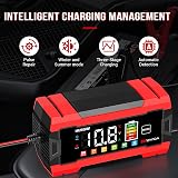 Husgw 10A 12V Smart Battery Charger Maintainer with Temperature Compensation view 5