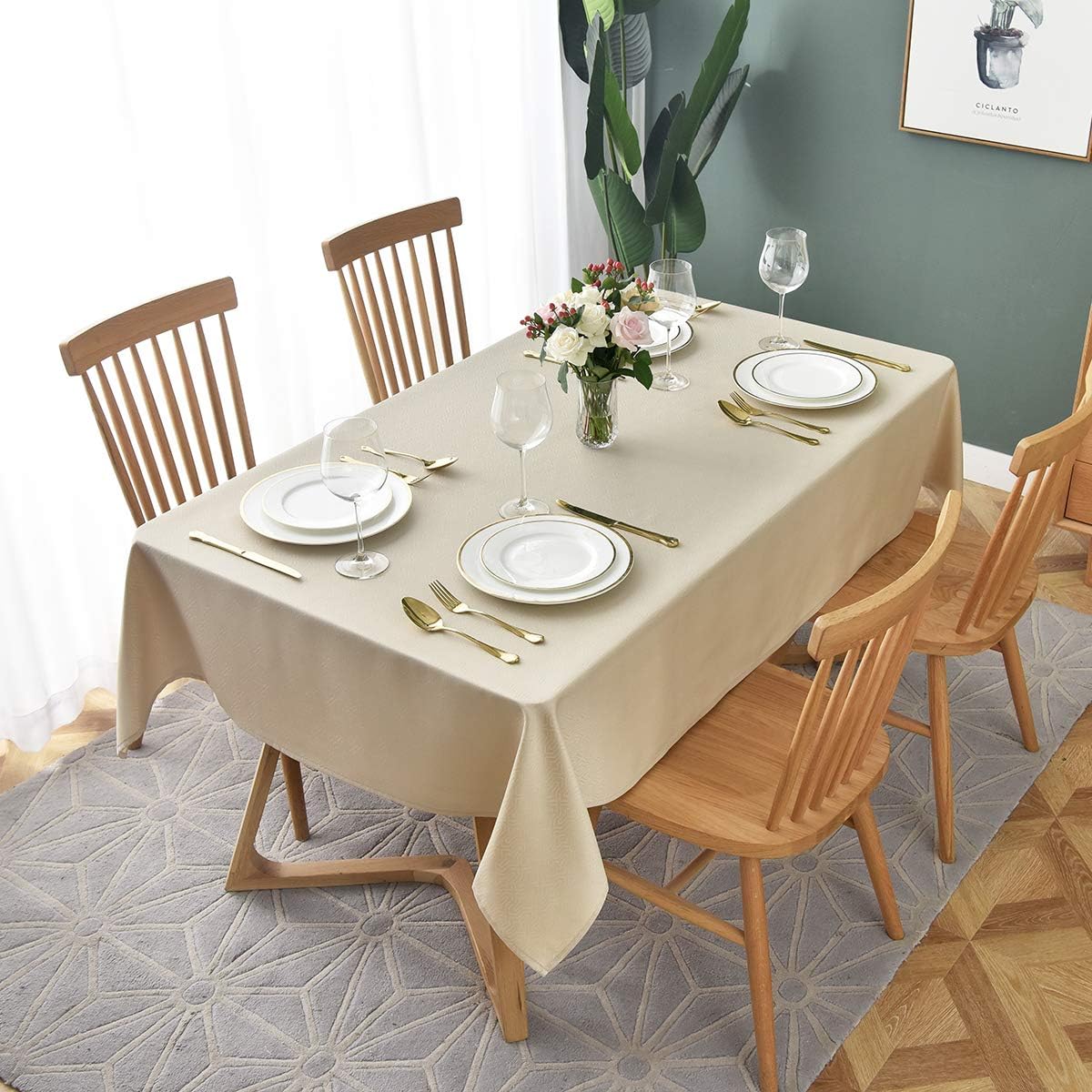 Best 60×60 beige table cloth