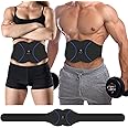 FDA Cleared, ABS Stimulator - EMS Muscle Stimulator, Portable Muscle Training for Abdomen, Abdominal Toning Belt, Fitness Ab Workout Equipment for Women and Men, Black Blue