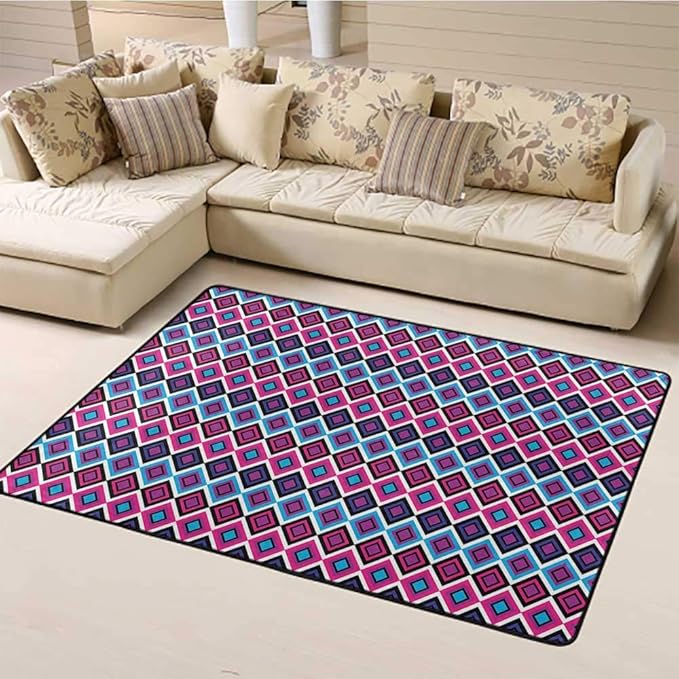 Alfombra de silla geométrica para alfombra de 3 pies x 5 pies, diseño