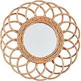 Mud Pie Loop Woven Mirror; 12" Dia