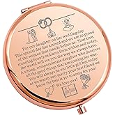 WSNANG Daughter Wedding Gift from Mom Dad Rose Gold Compact Makeup Mirror for Bride to Our Daughter on Her Wedding Gifts (Daughter Wedding Mirror)