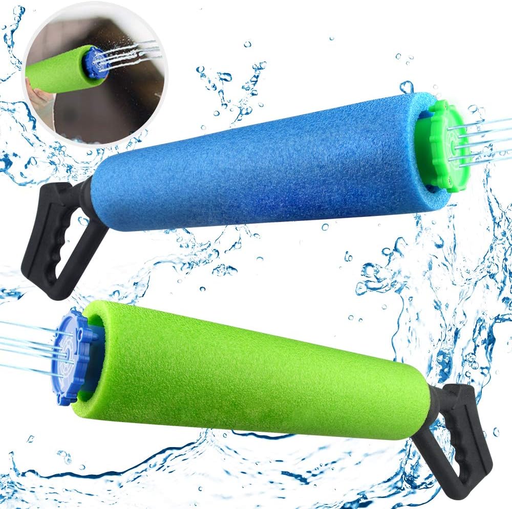 Growsland Foam Water Gun, Kids Toys Water Shooter Games Outdoor Toys for Boys Girls Adults Powerful Water Pistol Shooting Toys for Garden Swimming Party Pool Beach Summer Camping 2 PCS