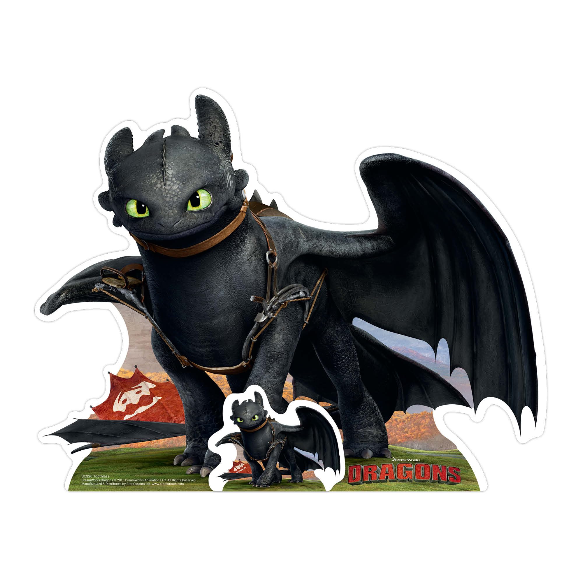 STAR CUTOUTS SC920 Toothless - How To Train Your Dragon Star Mini- Dragon Theme Party and Room Decoration - Height 61cm
