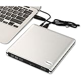 CIpotZIZ External BD/DVD/CD Burner&Player, USB 3.0 External BD/DVD/CD 3D Blu-ray Disc Burner&Player for Macbook Pro Air and Ultra Notebook PC Desktop Computer,Plug and Play,Silver