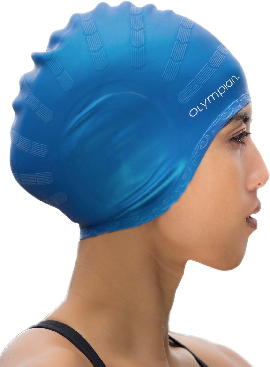 NewYu Fitness Womens Swim Cap - Swimming Caps for Long Hair - Adult Youth Size - Olympian Comfort Performance Plus Series