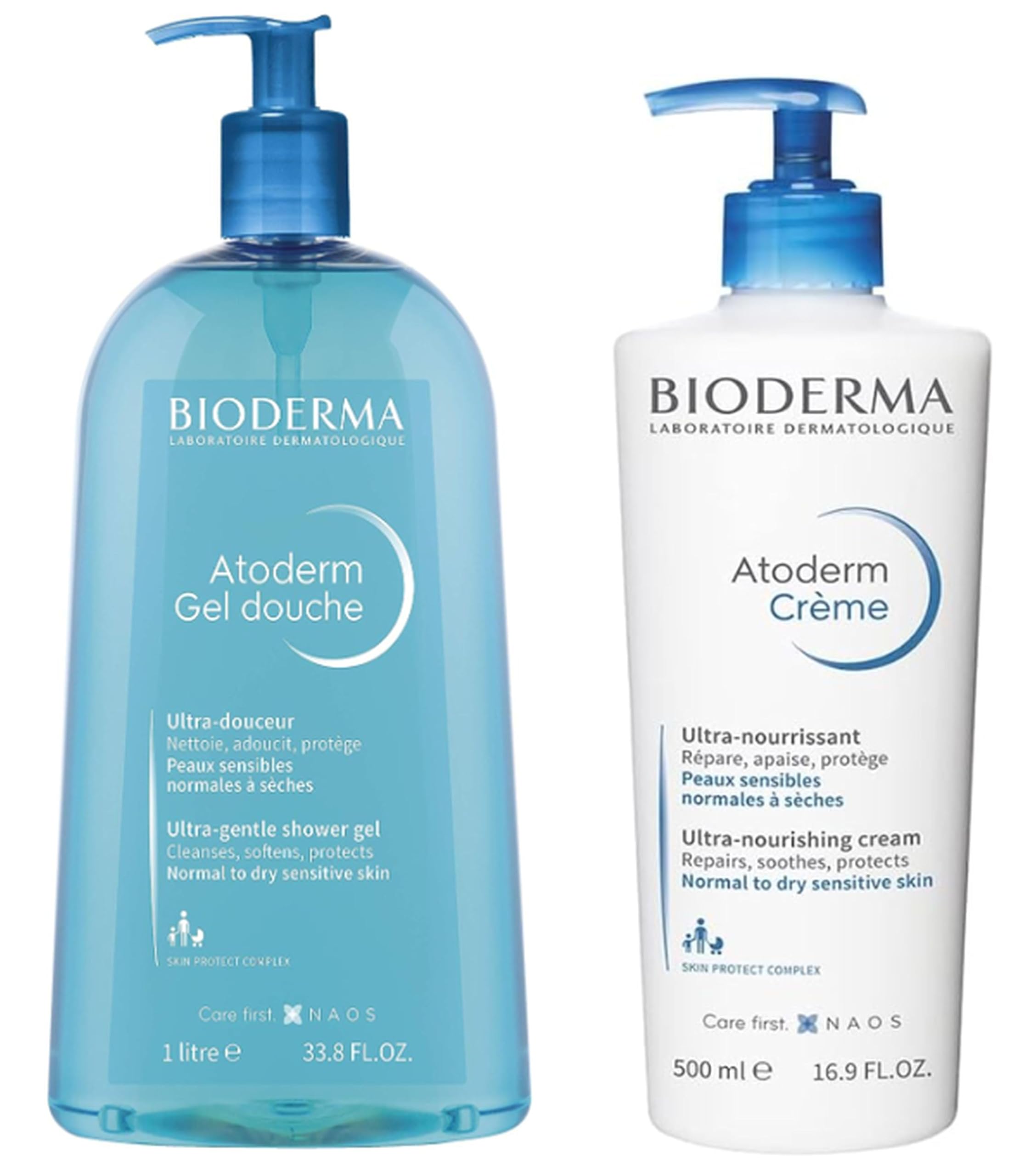 Bioderma Atoderm Shower Gel 1l + Cream 500ml