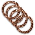 Grapevine Wreath Set, Marrywindix 4 Pieces Natural Vine Branch Wreath Christmas DIY Rattan Wreath Garland for Christmas Holid