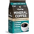 VitaCup Mineral Coffee with Trace Minerals, Hydrate, Replenish & Restore w/All Natural Sea Minerals, Electrolytes, Organic Coffee, Single Origin, Medium Dark Roast, Ground Coffee 10oz