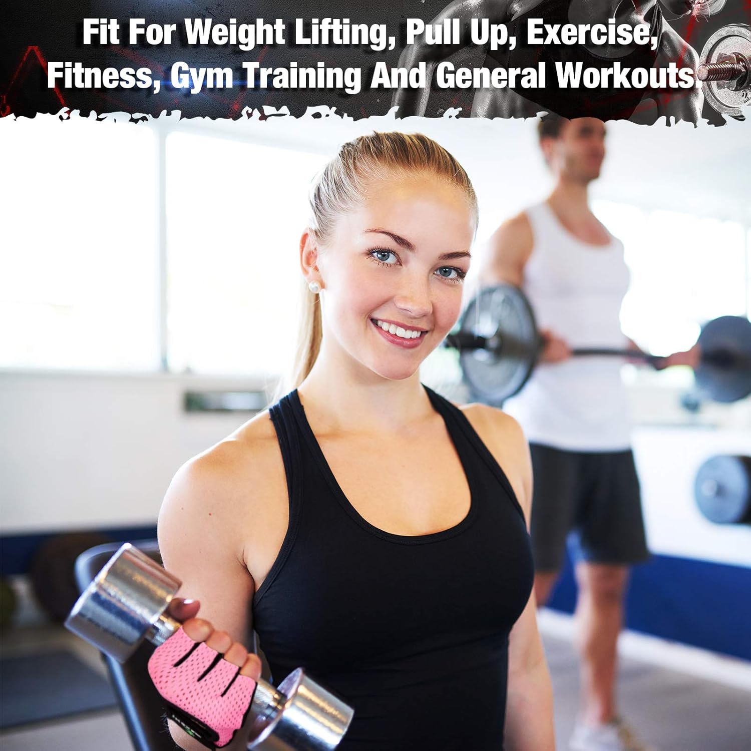 2 Pairs Workout Gloves Adjustable Weight Lifting Gloves Gym Exercise Workout Gloves Breathable Training Gloves for Men and Women Fitness, Biking, Pull up, Cycling : Sports & Outdoors