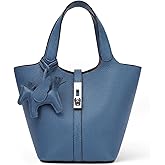 Kadynow Tote Bag for Women Vegan Leather Bucket Purse for Women Top Handle Handbag Shoulder Bag with Detachable Small Purse