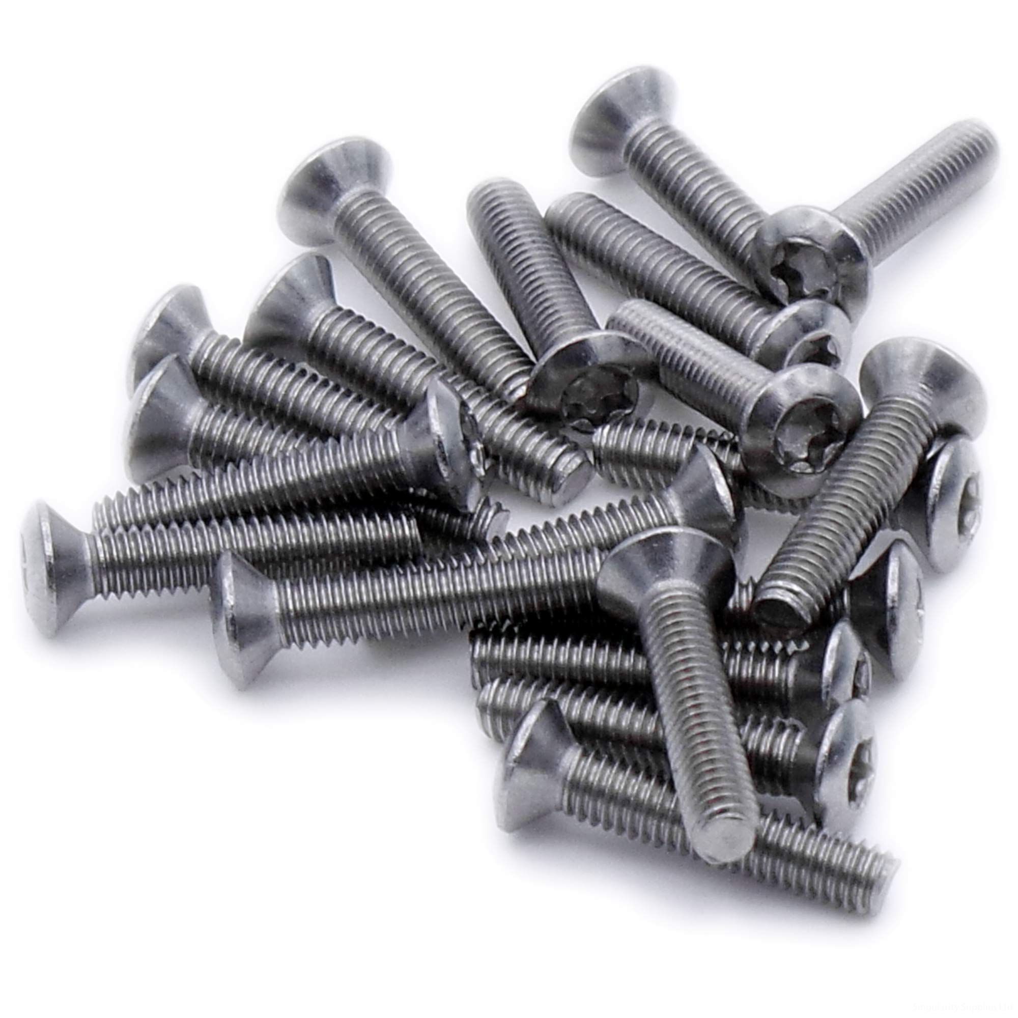 M2.5 (2.5mm x 6mm) TX Socket Raised Countersunk Machine Screw (Bolt) - Stainless Steel (A2) (Pack of 20)