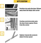 Home Secure uPVC Door Restrictor Stay 335mm Hold Open for Patio French Doors view 5