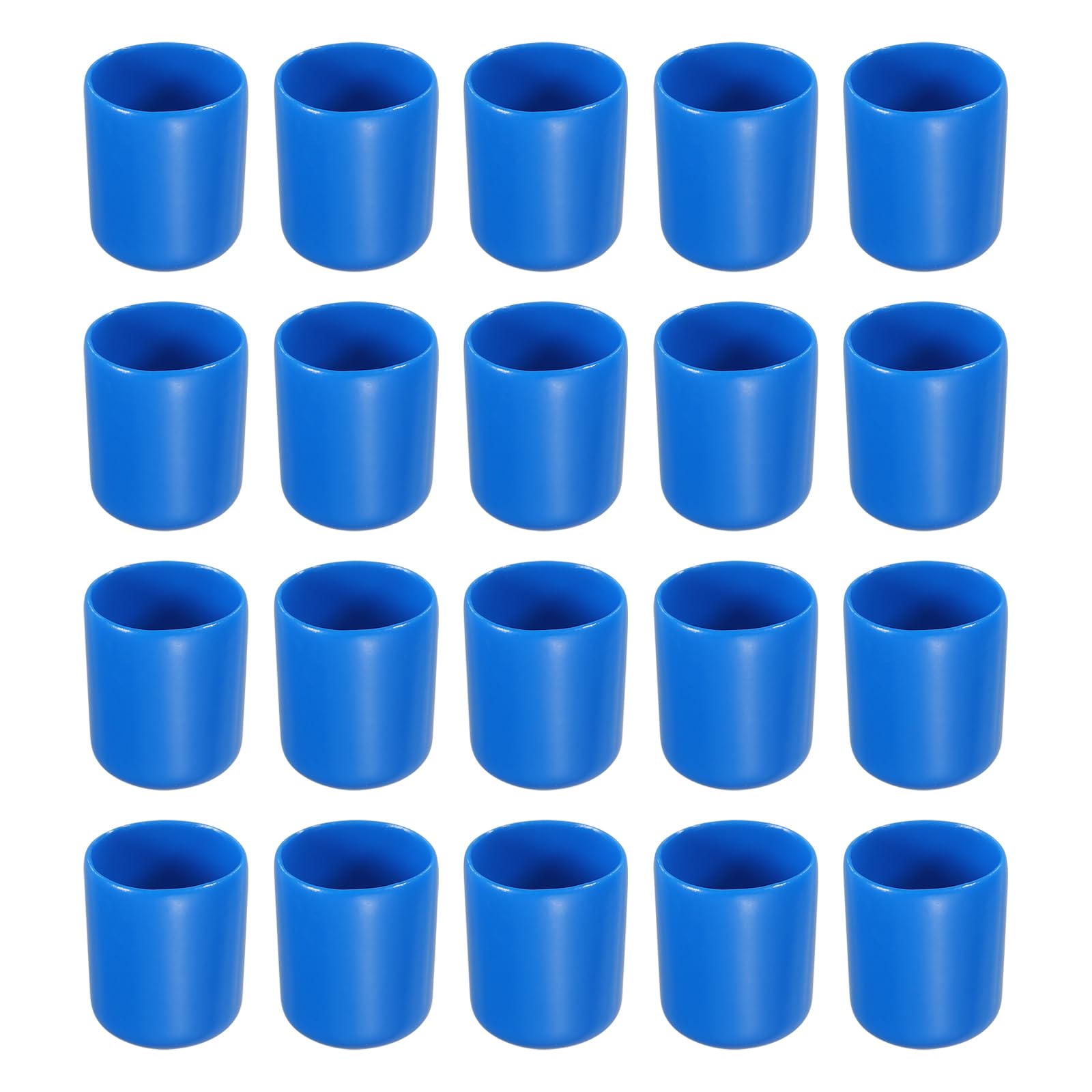 Rebower 20 Pack Screw Thread Protector Cover Rubber End Caps, [for Screw, Bolt, Rod End Cap] - 3/4 inch(19mm) inner dia/Blue