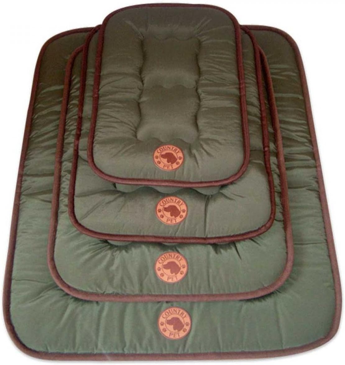 Country Pet Dog Mat Waterproof/ Anti Slip Base, 80 x 60 cm, Green