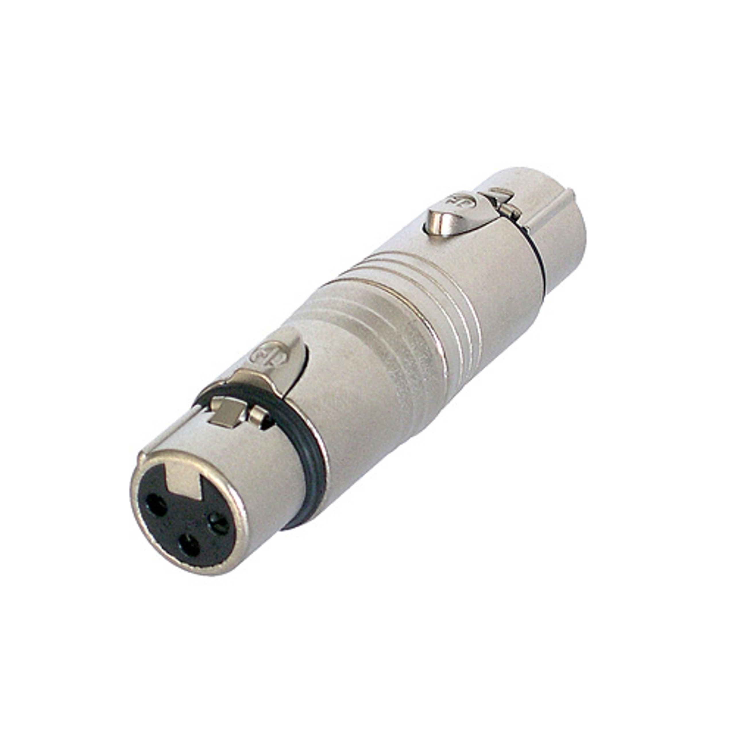 Neutrik NA3FF Adapter XLR Female to XLR Female, Silver, 75.0 mm*20.0 mm*20.0 mm