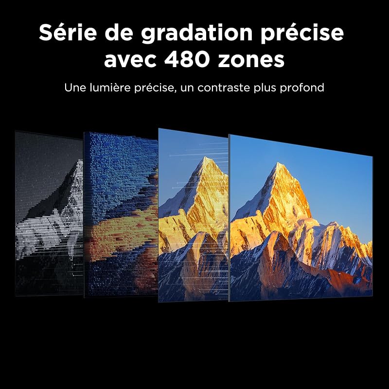 55Q7D Pro 55” SQD-Mini LED TV, 4K HDR 2000 nits, 480 Zones de Gradation, Google TV, Dolby Vision IQ & Atmos, 2.1 Onkyo, 144Hz, Apple AirPlay 2 & Alexa