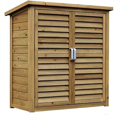 HYGRAD Outdoor Wooden Garden Shed Tools Storage Cupboard Weatherproof Utility
