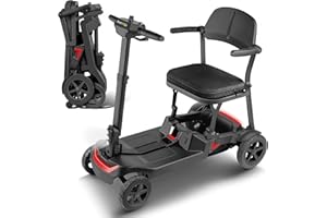 SCOOTNGO Mobility Scooters for Seniors & Adults, 4 Wheel Electric Travel Mobility Scooter with Dual Removable Batteries, Ligh