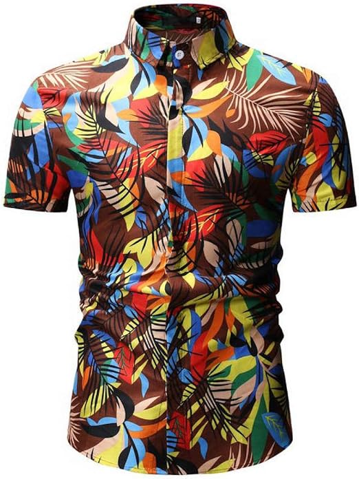 mens short sleeve beach shirts