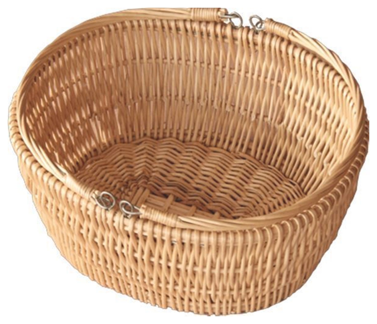 Red Hamper Oval Market Deep Shopping Basket, Wicker, Brown, 42 x 50 x 24 cm