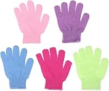 minkissy 30Pcs Five Finger Shower Gloves Exfoliator Bath Scrub Towel Body Back view 5