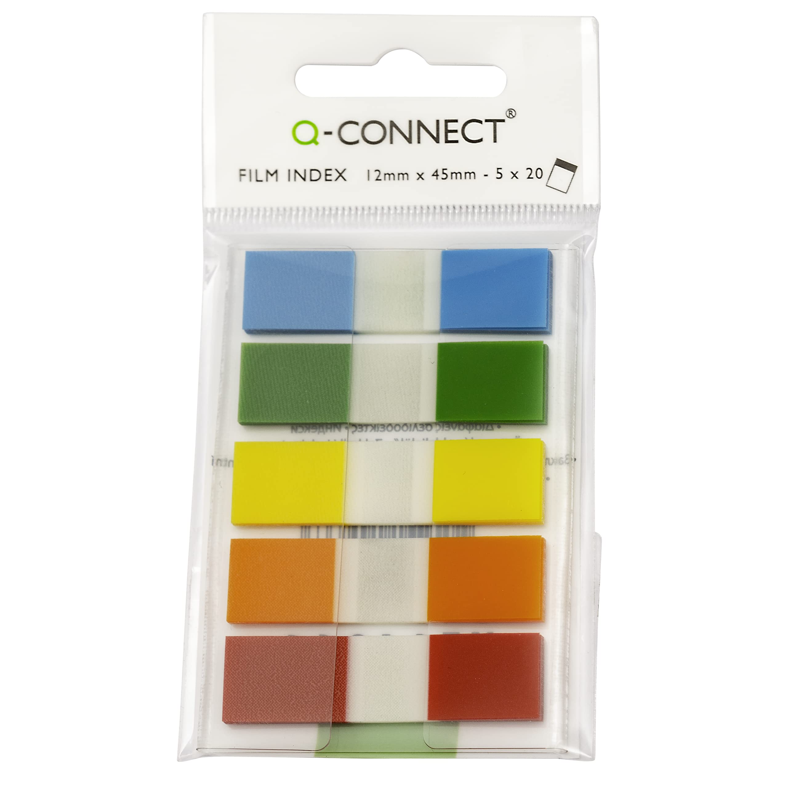 Q-Connect Page Markers 1/2 Inch Assorted (Pack of 100)