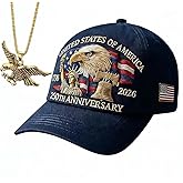 GOWOLA US Baseball Cap with Military Label Pins,Gifts for Military Member,US Hat Set