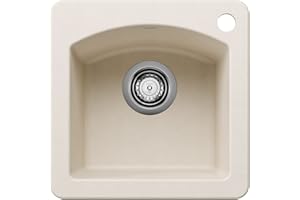 BLANCO 443070 Diamond Silgranit Bar Sink Drop-In or Undermount Sink - Soft White