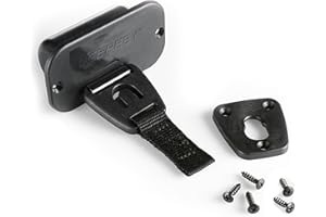 TAMIDN Retractable Rod Straps for Fishing Rods, Gunwale/Deck Mount Self-Retracting Tie-Down Straps, F14200 Rod Saver Strap Fishing Rod Holder, Fishing Pole Holders for Boat Deck, Black