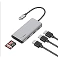 Belkin USB-C Hub, 5-in-1 MultiPort Docking Station - USB-C Docking Station for MacBook & Windows w/ 4K HDMI 1.4, 2x USB-A 3.1, SD 3.0, & Micro SD 3.0, & 5Gbps Data Transfer for Home, Office, & Travel
