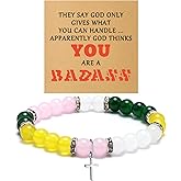 Christian Religious Gifts for Women Faith Beaded Bracelet Inspirational Verse Gift Spiritual Baptism Gift First Communion Confirmation Graduation Gifts for Daughter Sister Friend Jewelry Bracelet