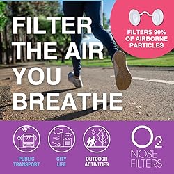 O2 Nose Filters with 3M Filtration - Allergy Nose