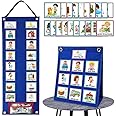 Kids Visual Schedule Calendar Chart 2 in 1 Autism Daily Routine with 70 Cards Autism Learning Materials Behavioral Tool Wall