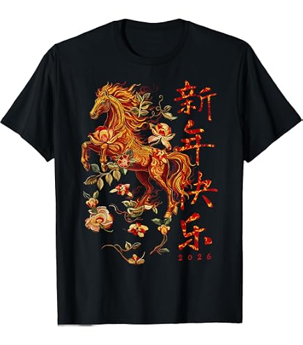 Amazon.com: Chinese New Year 2026 Year of the Horse T-Shirt