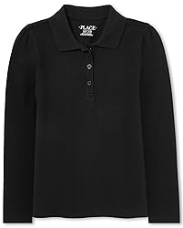 The Children's Place girls Long Sleeve Pique School