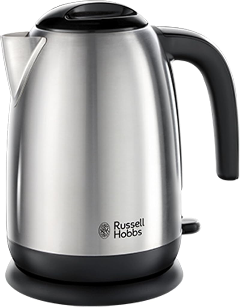 Russell Hobbs Brushed Stainless Steel Electric Kettle 1.7L 3kW Black