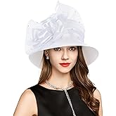 Bucket Hats for Women Ladies Girls, Autumn Winter Sun Hats, Fascinator Hat for Derby Kentucky Church Tea Party Bridal