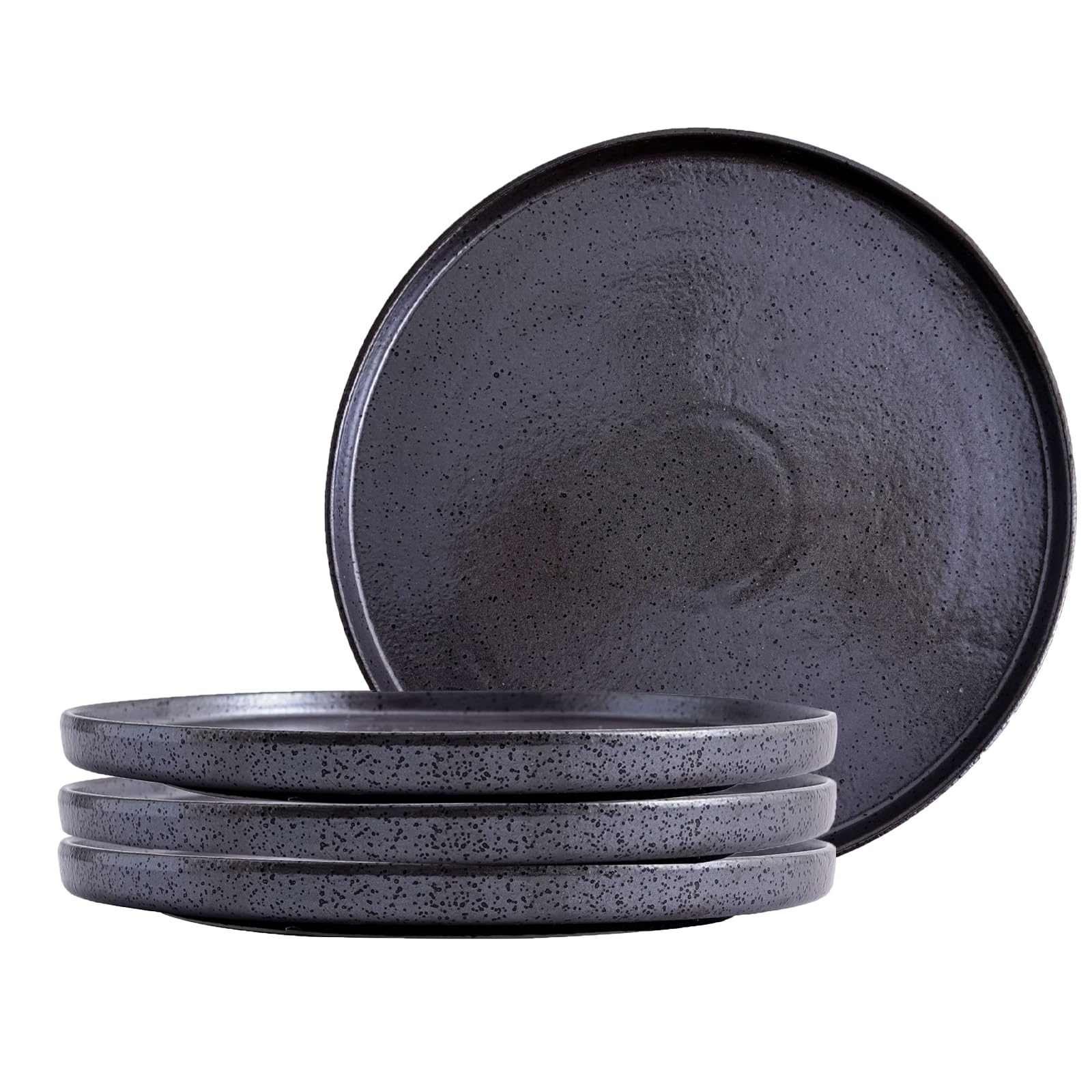 Photo 1 of DealbyBox Ceramic Appetizer Plates, 8 Inch Dessert Plates/Salad Plate, Small Dinner Plates for Snacks, Side Dishes, Round Serving Plates (4, Dark Brown)