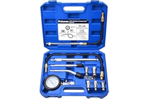 Prokomon Petrol Gasoline Engine Compression Tester Kit; 300 Psi Engine Cylinder Compression Tester with M10 M12 M14 M16 M18