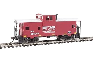 Walthers Trainline Wide-Vision Caboose-Ready to Run-Norfolk Southern (red, White) 931-1527 HO Scale Model Railroad - Freight 