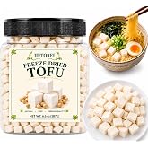 6.6 oz Freeze Dried Tofu Cubes, Dehydrated Tofu, Ramen Toppings & Miso Soup | 1 cm Bite-Sized Cubes, High-Protein Vegan Snack