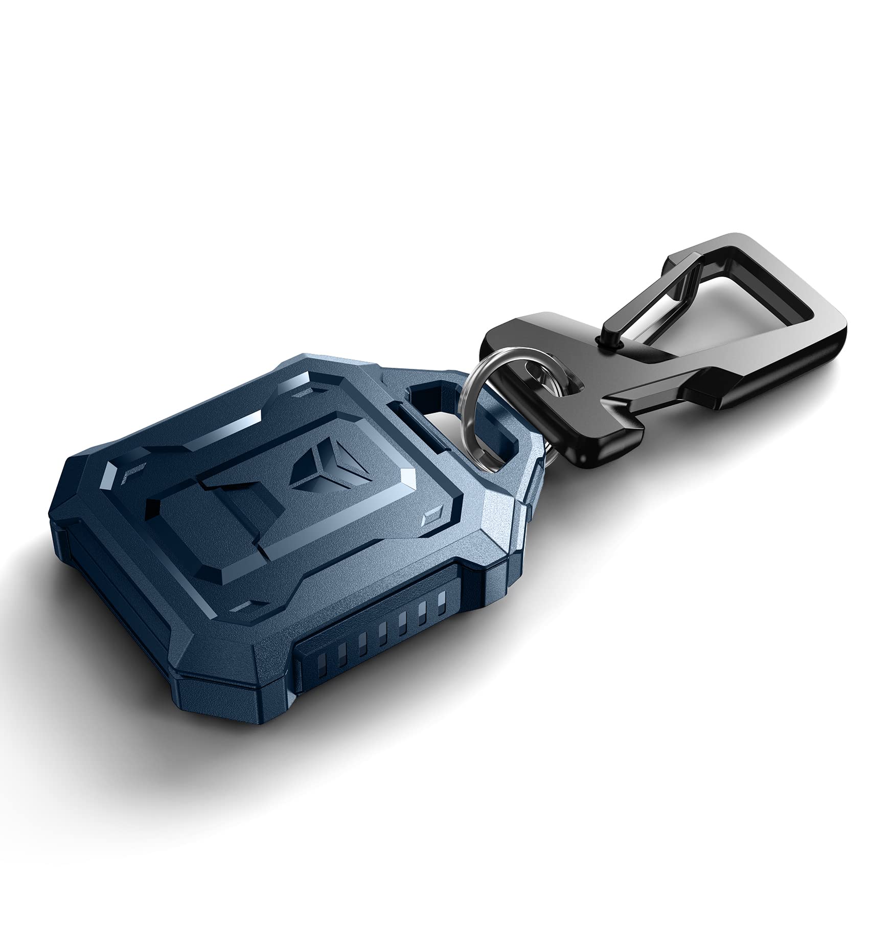 Dexnor Cover for Airtag, 360° Full Body Rugged Protective Non-Slip Cover with Keychain Strap for Airtag - Blue