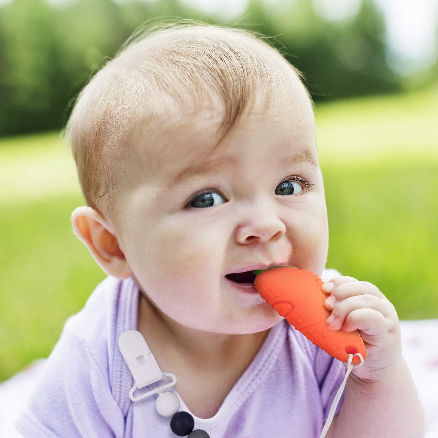 baby carrot teether